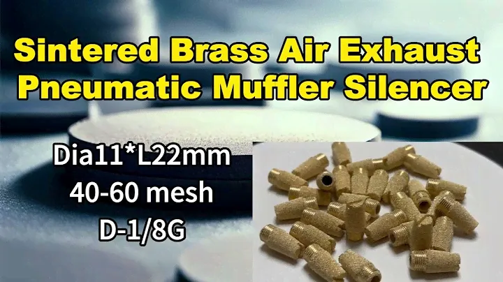 D-1/8G Sintered Brass Air Exhaust Pneumatic Muffler Silencer| TOPTITECH
