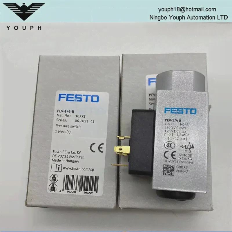 Festo PEV-1/4-B 10773 PEV-1/4-B-OD 175250 PEV-1/4-SC-OD 161760 PEV-1/4-B-M12 192488 VPEV-1/8 150261 VPEV-1/8 -М12 192489 Переключатель