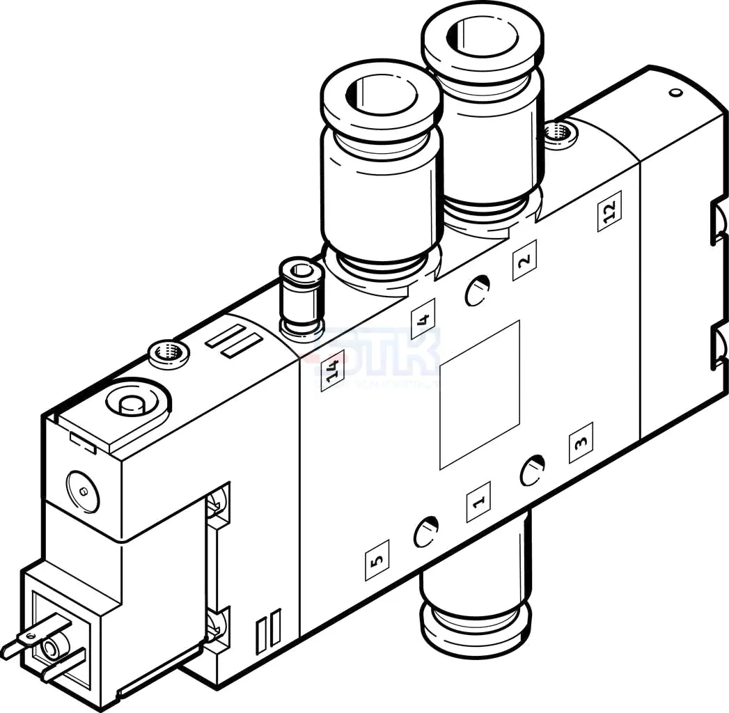 163158 Распределитель с электроуправлением CPE18-M1H-5L-QS-10 FESTO