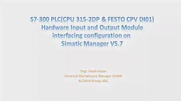 Lesson 5 S7-300 PLC(CPU 315-2DP & FESTO CPV DI01)Hardware configuration on Simatic Manager V5.7