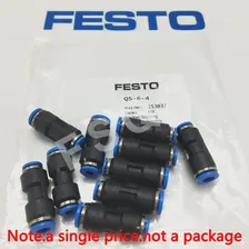 🛍 Нажимные фитинги FESTO QS-6-4, 153037, QS-8-6, QS-10-8, QS-12-8, QS-12-10, Стандартный Серийный соединитель, пневматические компоненты, пневматические инструменты