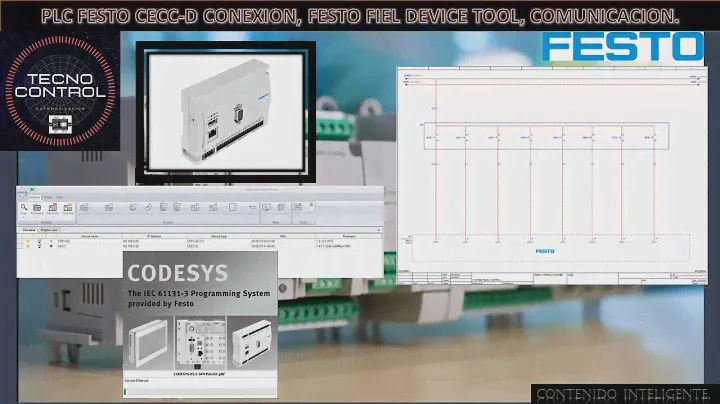 PLC FESTO CECC-D-02, CONEXION, FESTO FIELD DEVICE TOOL, COMUNICACION.