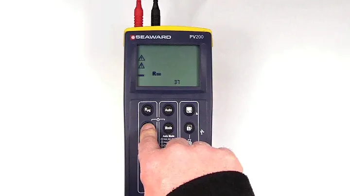 How to perform a continuous probe to probe insulation resistance test with the PV200 or 210 1