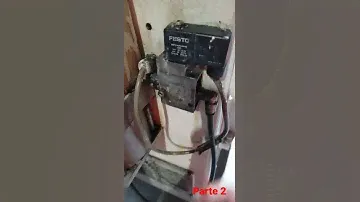 teste manual do acionamento piloto da Válvula direcional pneumatica parte 2
