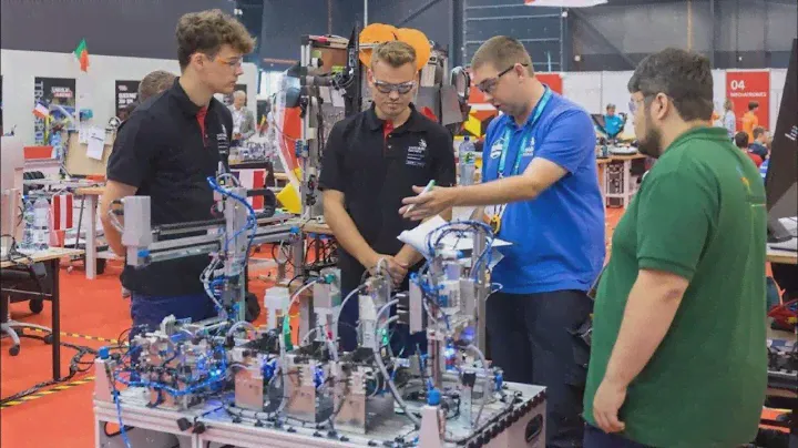 The Modular Production System (MPS) of the German winner team at EuroSkills Gdańsk 2023