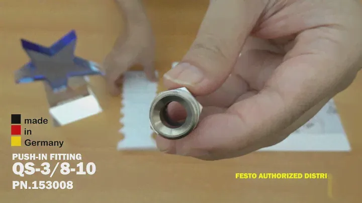 FESTO PUSH-IN FITTING QS-3/8-10 PN.153008