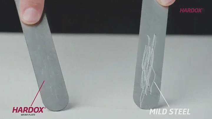 Benefits demonstration: Hardox® wear plate versus mild steel